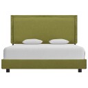 vidaXL Sengeramme grønn stoff 135x190cm