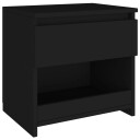 vidaXL Nattbord svart 40x30x39 cm sponplate