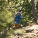 Bergans Kid"s Lilletind Coverall Olympic Blue/dark Shadow Grey, 104