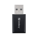 Sandberg Mini Wifi Dongle 1300 Mbit/s USB 3.2 Dobbelbånd Sort