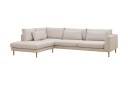 Florenz 4 seters Venstrevendt L formet Sjeselongsofa i Stoff   Beige