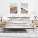 Sengeramme uten madrass sonoma eik 183x203 cm konstruert tre