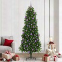  Juletre med 300 LED med stativ grønn 240 cm PE