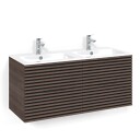 Macro Design Crown Stripe Servantskap Skuff - med Light 14 Servant 120cm Dobbel Svart eik /