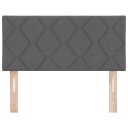  LED Hodegavl Diamant Blokk Design Mørkegrå 90 cm Stoff
