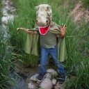 Great Pretenders T-Rex kappe m. klør Grønn str. 4-6 år