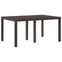 Hagebord Brun 150x100x73 cm Poly Rattan