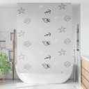 Dusjrullgardin 160x240 cm Stoff Bredde 156 cm