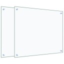  Kjøkkenplater 2 stk gjennomsiktig 70x60 cm herdet glass