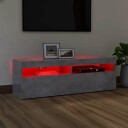 vidaXL TV-benk med LED-lys betonggrå 120x35x40 cm