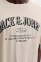 Jack & Jones Plus   T skjorte Jjedenver Logo Tee Ss O Neck Sn Pls   Grå