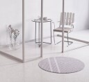 Heymat Løype Breezy Beige dørmatte Ø100 cm