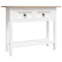 vidaXL Konsollbord meksikansk Corona-stil furu hvit 90x34,5x73 cm