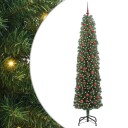  Kunstig juletre med 300 LED grønn 240 cm PVC og stål og plast