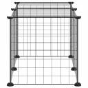 Vidaxl Dyrebur 8 Paneler Svart 35X35 cm Stål