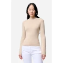 Vanessa Bruno Dame Strikkevarer Beige S,