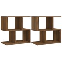 vidaXL Nattbord 2 stk brun eik 50x30x51,5 cm konstruert tre