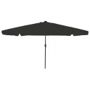  Hageparasol med LED lamper 395x245 cm Svart
