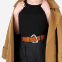 Maison Boinet Nubuck Leather Belt Havana