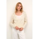 Cream Dame Strikkevarer Beige L,