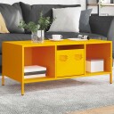  Salongbord sennepsgul 101,5x50x43,5 cm kaldvalset stål 8721102930348