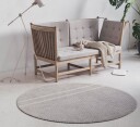 Heymat Løype Breezy Beige dørmatte Ø150 cm