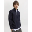 Jack & Jones Jprblamilano Spring Knit Half Zip   Navy   XL