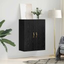  Veggskap Svart eik 69.5 x 34 x 90 cm Konstruert tre