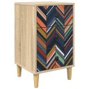 vidaXL Nattbordskap OMMEN Sonoma eik 36 x 33 x 60 cm Konstruert tre