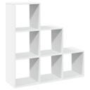 Romdeler bokhylle 3 etasjer hvit 99x29x99 cm konstruert tre