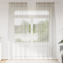  Gardiner med gardiner 2 pcs Krem Polyester