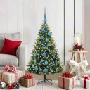  Kunstig Hengt Julegran med 150 LED lys grønn 120 cm PVC og PE
