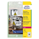 Avery Sterke etiketter, hvite , Tåler varme, kulde, fukt, utendørsbruk, 45,7 x 21,2 mm, Laser