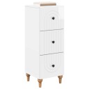 vidaXL Skuffeskap Høgglans hvit 33 x 34,5 x 90 cm Konstruert tre