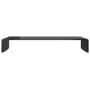 vidaXL TV-benk glass svart 80x30x13 cm