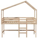  Køyeseng med stige og tak 90x190 cm heltre furu 3282068