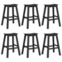  Hage bar sett 6 pcs Svart HDPE