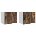  Kjøkkenskap 2 pcs Røkt eik 50 x 31 x 40 cm Konstruert tre