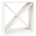 vidaXL Vinhylle hvit 62x25x62 cm heltre furu