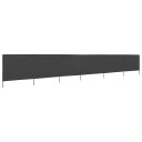 vidaXL Vindskjerm 6 paneler stoff 800x120 cm antrasitt