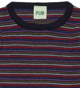 FUB Genser   Strikk   Ull   Multi Stripe   FUB   90   Genser Brun Lilla Lyseblå Marineblå Rød