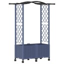 vidaXL Hevet Bed med Trellis og Tak Grå 125 x 40 x 144 cm PP