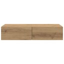 Vegghylle med skuffer artisian eik 80x33x17 cm konstruert tre