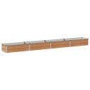 vidaXL Hevet Hagebed Treet Brown 320 x 40 x 24 cm kaldvalset stål
