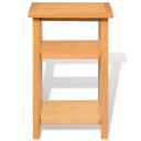 vidaXL Endebord med bladhylle 27x35x55 cm heltre eik