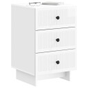  Nattbordskap Høgglans hvit 43 x 41 x 66,5 cm Konstruert tre
