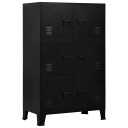 vidaXL Industriell oppbevaringskiste svart 75x40x120 cm stål