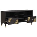 TV skap Svart 100 x 33 x 46 cm Massiv mango tre