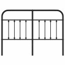  Sengegavl i metall svart 150 cm
