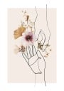 Wildflower Hands Poster Plakat / 40x50cm